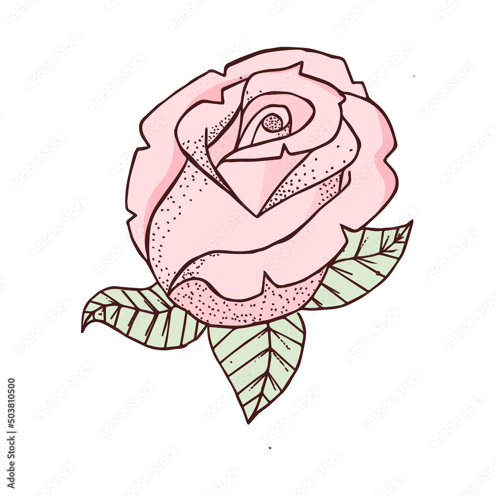 Obraz premium Isolated sketch of a flower Spring time Vector illustration