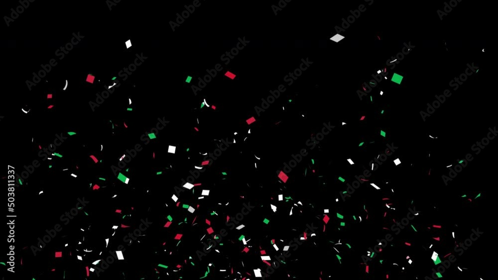 Italy National Flag Color Celebration Confetti Particles with Alpha Channel Prores 4444. Italy National Flag Color Celebration Confetti Particles with Alpha Channel Prores 4444.