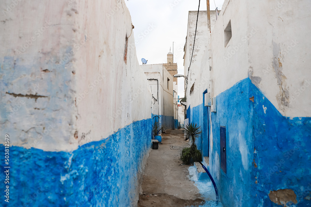Street in Kasbah of the Udayas in Rabat, Morocco Street in Kasbah of the Udayas in Rabat, Morocco