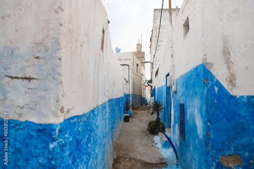 Street in Kasbah of the Udayas in Rabat, Morocco