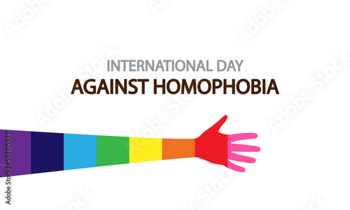 International day against homophobia, vector art illustration.