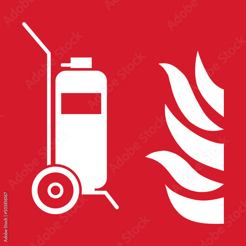 ISO 7010 F009 Wheeled fire extinguisher