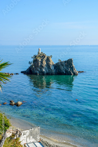 The Saraceni in Varigotti is one of the most beautiful and longest beaches of the western Ligurian Riviera, Savona, Italy.