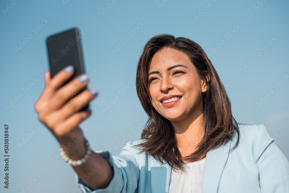 A professional worker taking a self-portrait A professional worker taking a self-portrait