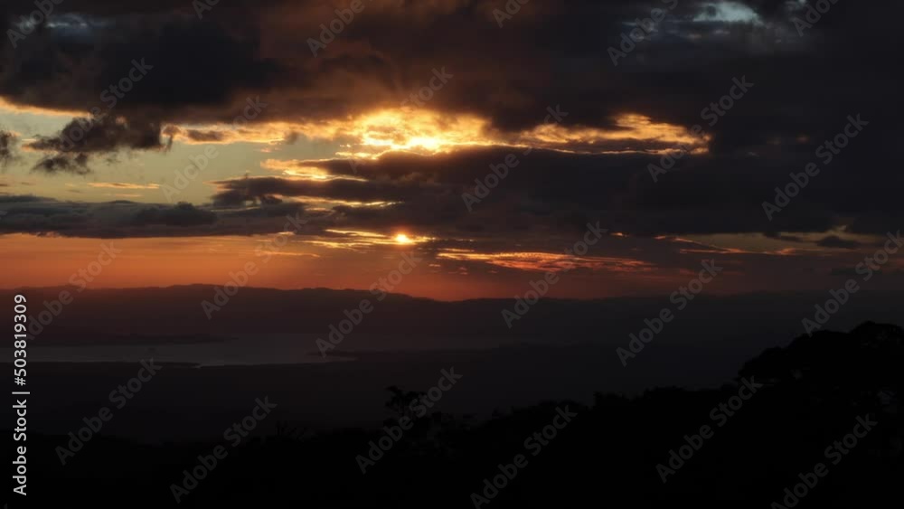 sunset in timelapse video on rain forest sunset in timelapse video on rain forest