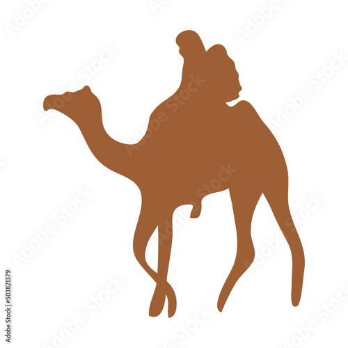 person in camel silhouette