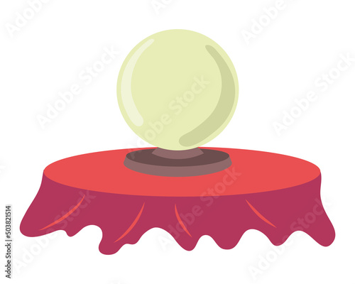crystal ball in table