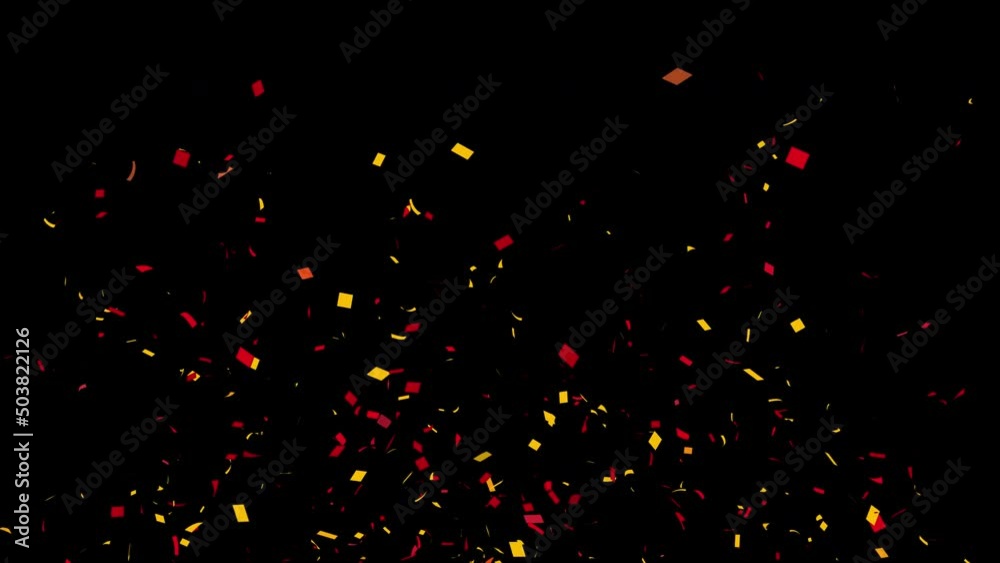Spain National Flag Color Celebration Confetti Particles with Alpha Channel Prores 4444. Spain National Flag Color Celebration Confetti Particles with Alpha Channel Prores 4444.