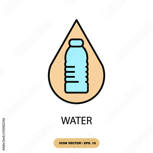 water icons  symbol vector elements for infographic web