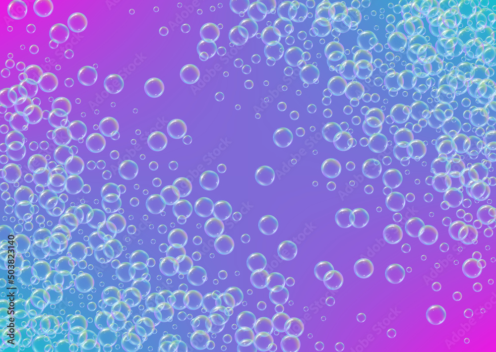 Bath bubble. Detergent soap foam and suds for bathtub. Shampoo. Blue fizz and splash. Realistic water frame and border. 3d vector illustration poster. Rainbow colorful liquid bath bubble. Bath bubble. Detergent soap foam and suds for bathtub. Shampoo. Blue fizz and splash. Realistic water frame and border. 3d vector illustration poster. Rainbow colorful liquid bath bubble.