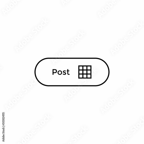 Post photo button vector. Social media Icon