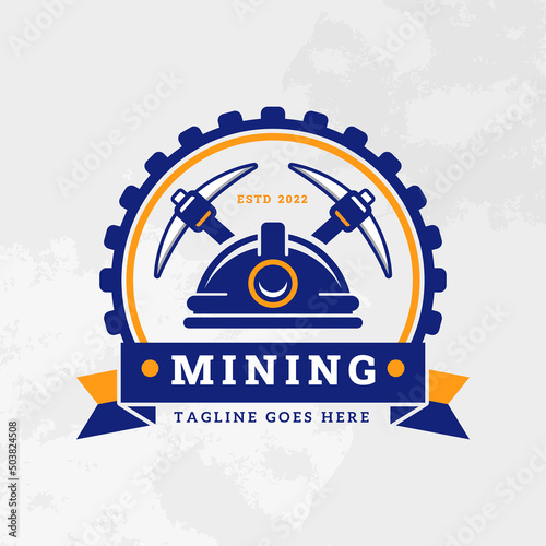 Mining logo vector design template
