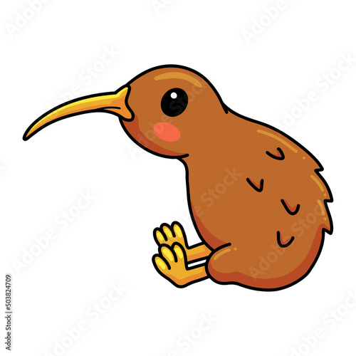 Cute little kiwi bird cartoon