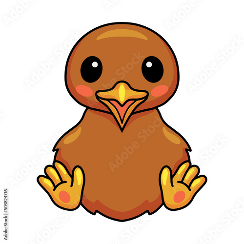 Cute little kiwi bird cartoon