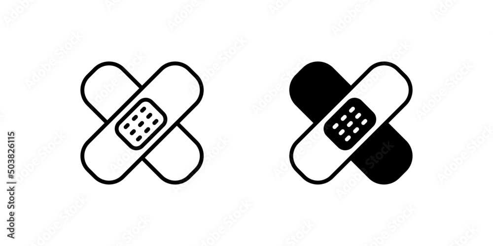 health plaster icon, to cover the wound so it doesn't get infected. suitable for use in presentations, web and mobile applications