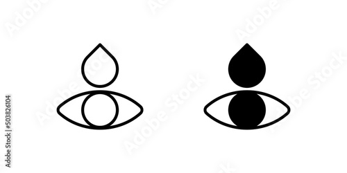 eye drops icon, trying to find healing is part of worship, even though only Allah can heal. suitable for use in presentations, web and mobile applications