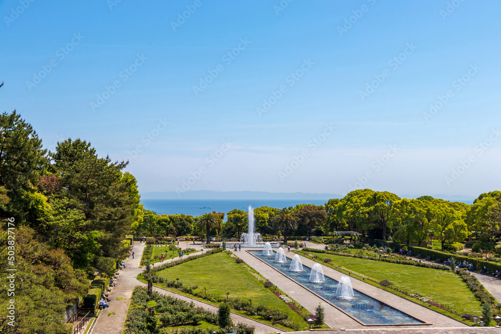 Obraz premium 神戸・須磨離宮公園の噴水広場