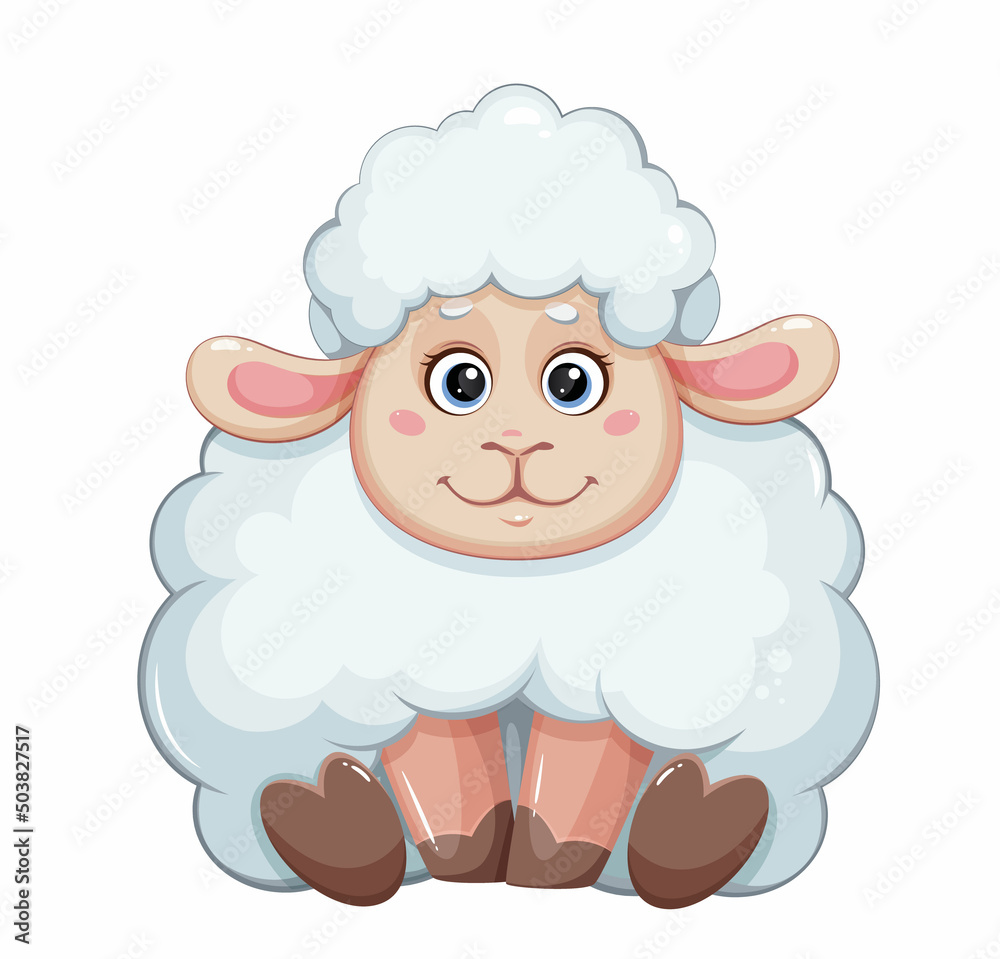 Eid al Adha Mubarak greeting card with funny ram Eid al Adha Mubarak greeting card with funny ram