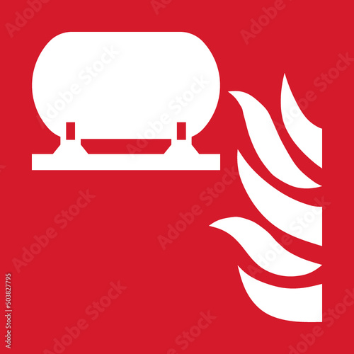 ISO 7010 F012 Fixed fire extinguishing installation