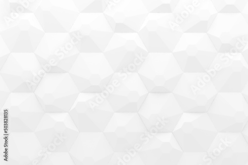 white light hexagon 3d graphics background illustration pattern. abstract blank with copy space. © chingraph