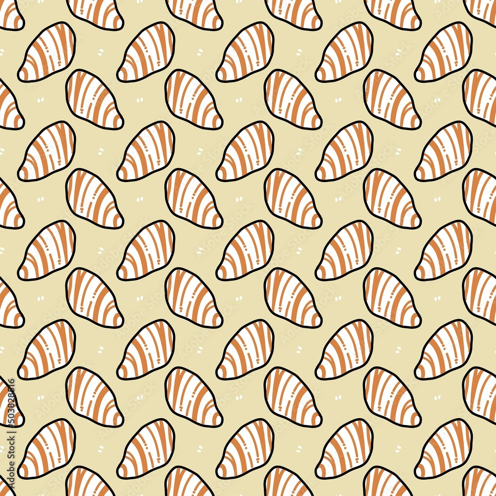 seamless pattern of salmon food cartoon seamless pattern of salmon food cartoon
