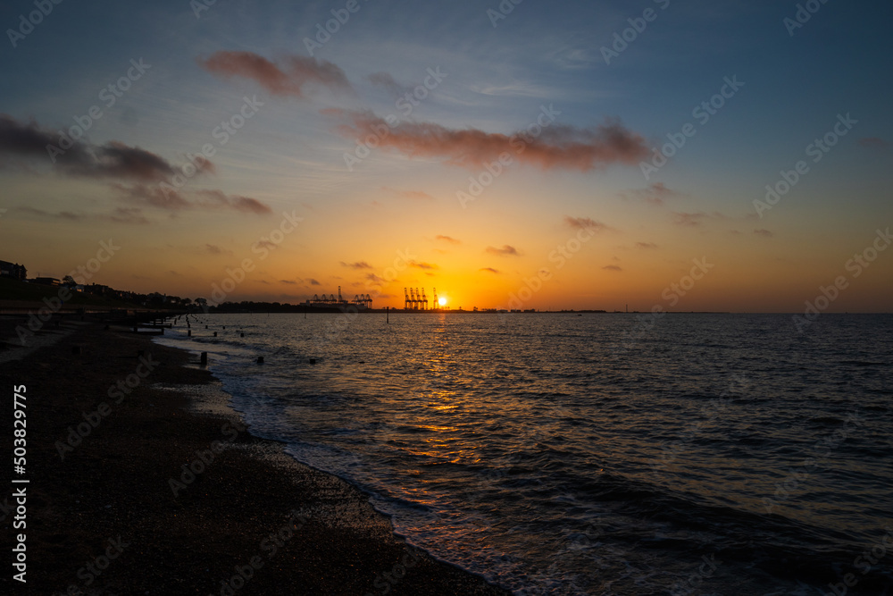 beach twilight sunrise 