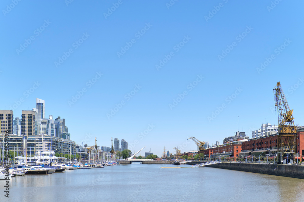 View of Puerto Madero, modern district of Buenos Aires, Argentina