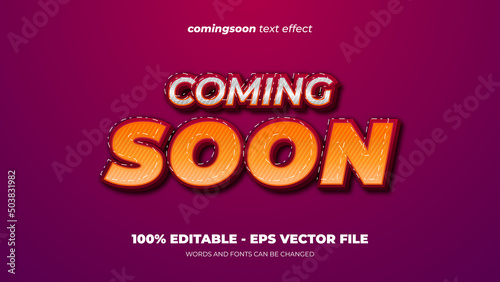 Movie text effect template fully editable, Comingsoon Editable Text Effect