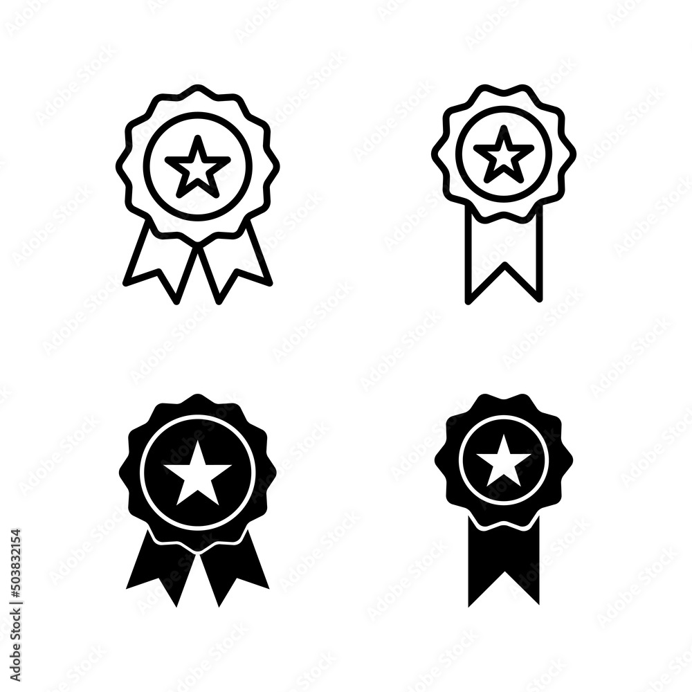 Badge icon vector. Awards icon vector. Achieve sign and symbols Badge icon vector. Awards icon vector. Achieve sign and symbols