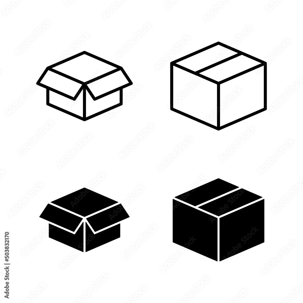 Box icons vector. box sign and symbol, parcel, package Box icons vector. box sign and symbol, parcel, package