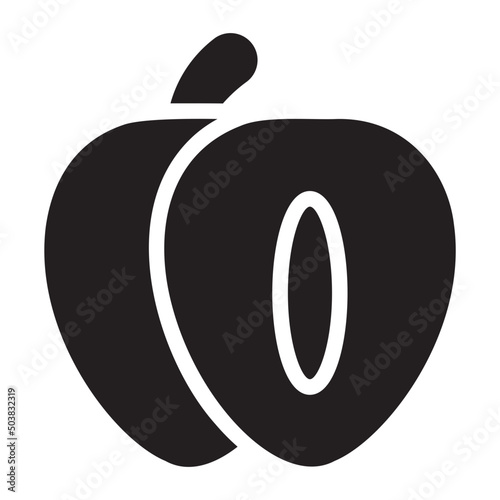 Sapodilla glyph icon