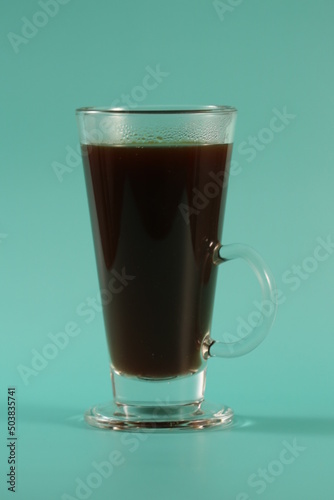 black coffee in glass