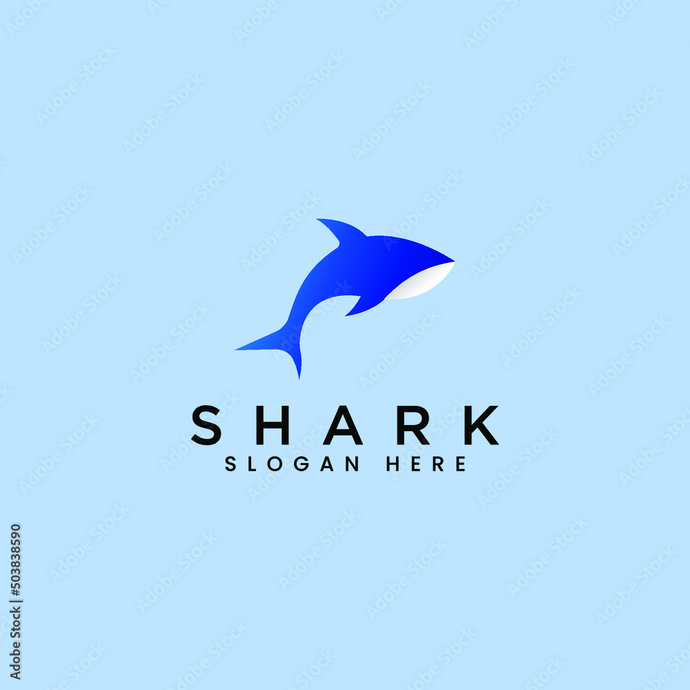 Obraz premium Shark Blue logo design