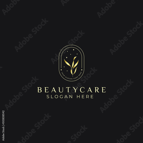 Luxury Floral Beauty minimalis logo template
