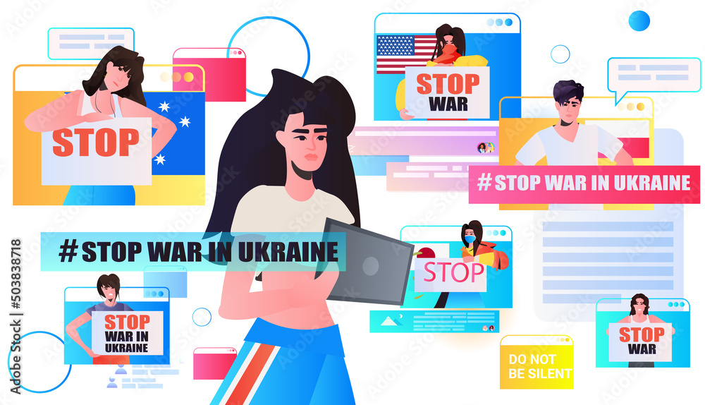 woman using tablet pc pray for Ukraine peace save Ukraine from russia social media network communication stop war woman using tablet pc pray for Ukraine peace save Ukraine from russia social media network communication stop war