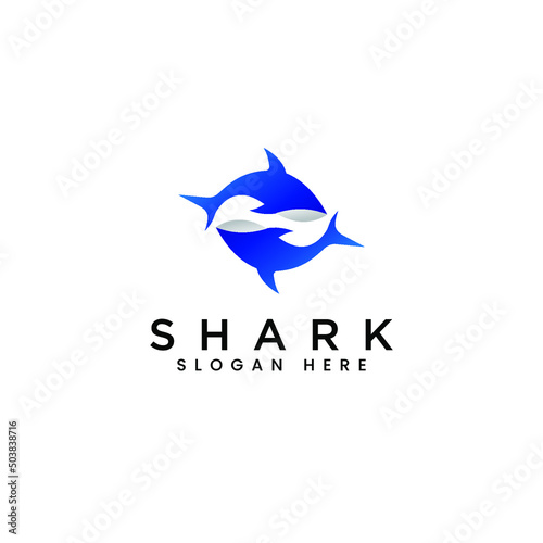 Two Shark Blue logo design