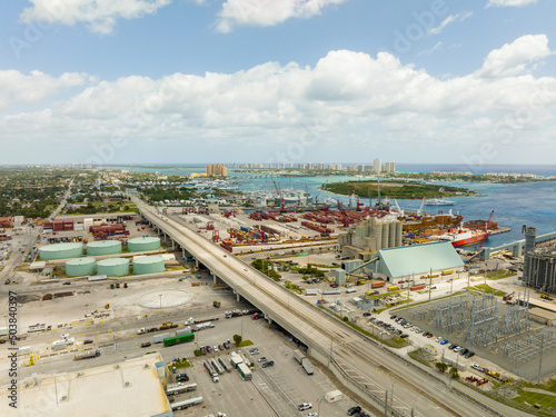 Aerial image Port of Palm Beach FL