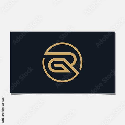 GR INITIAL LOGO DESIGN VECTOR