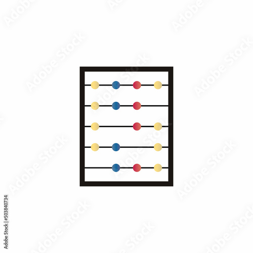 abacus icon vector background