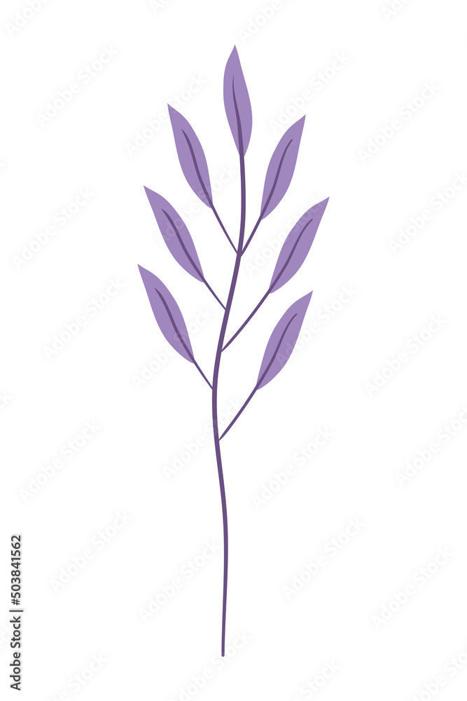 Fototapeta premium purple branches with leafs