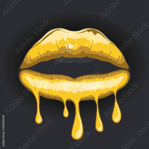 golden lips melting