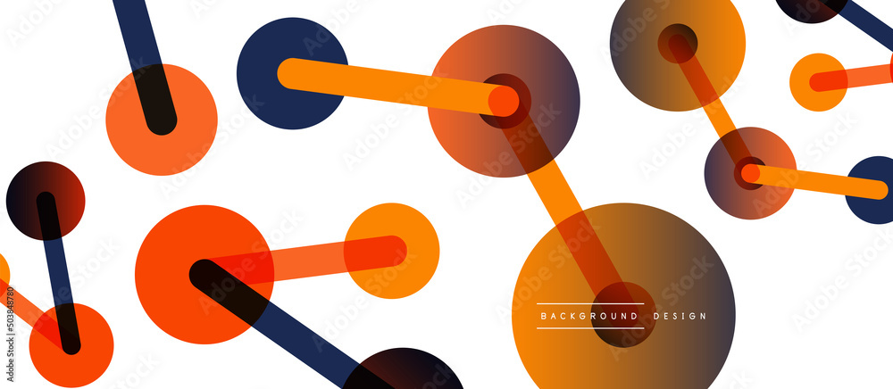 Line points connections geometric abstract background. Circles connected by lines. Trendy techno business template for wallpaper, banner, background or landing Line points connections geometric abstract background. Circles connected by lines. Trendy techno business template for wallpaper, banner, background or landing