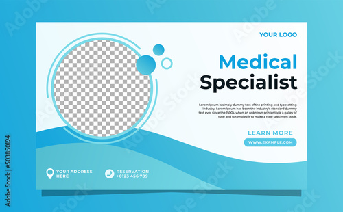 Medical specialist web banner template design