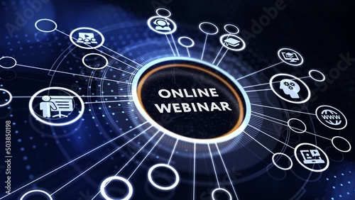 Business, Technology, Internet and network concept. Webinar e-learning. Training concept.