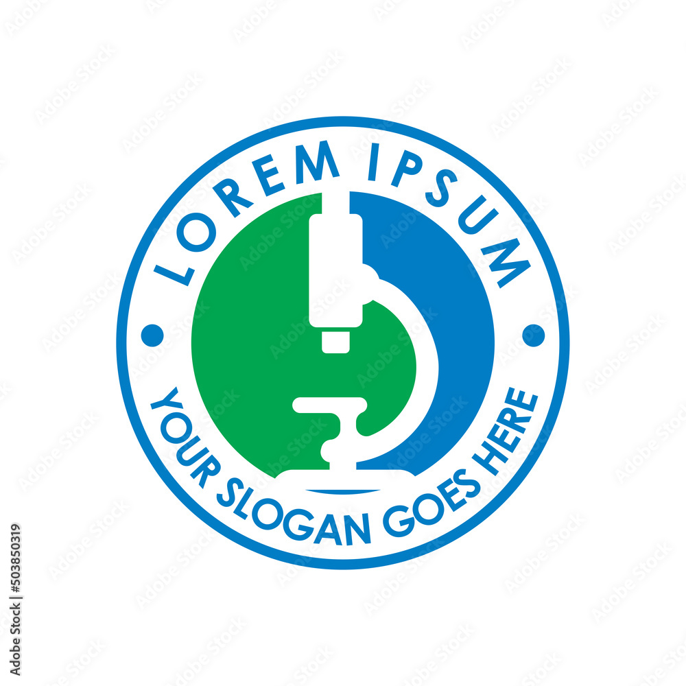 microscope logo , laboratory logo vector Stock Vector | Adobe Stock