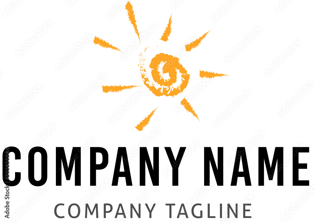 Fototapeta premium Sun logo design