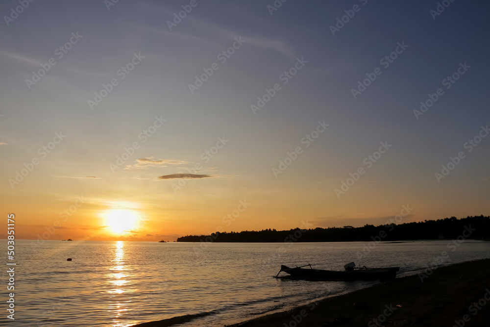 sunset over the sea