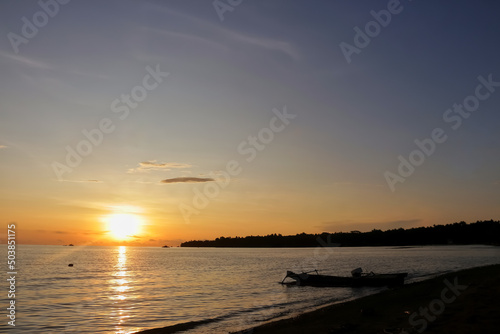 sunset over the sea