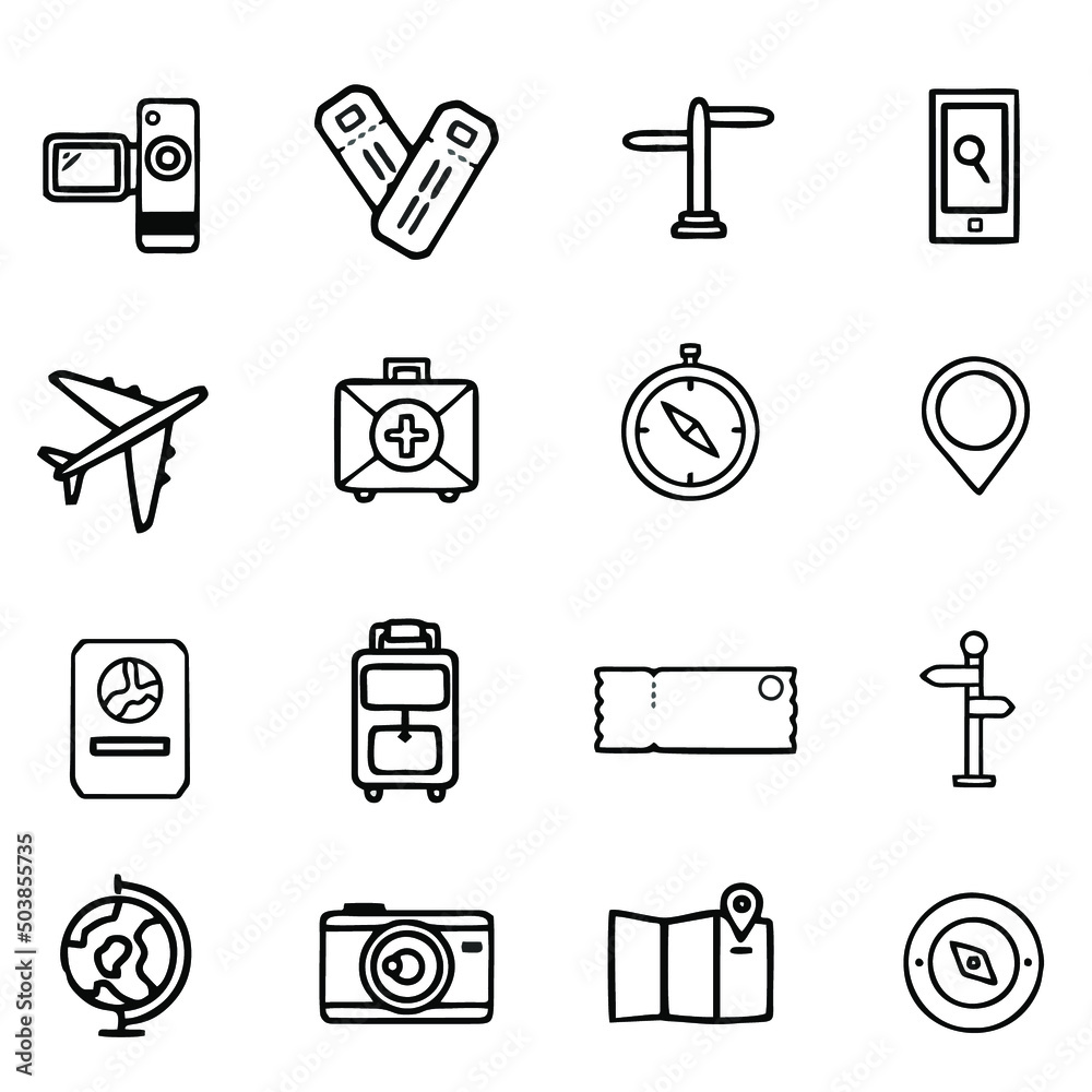 Set of illustration landmarks and monuments. Web icon, element, or web design Set of illustration landmarks and monuments. Web icon, element, or web design