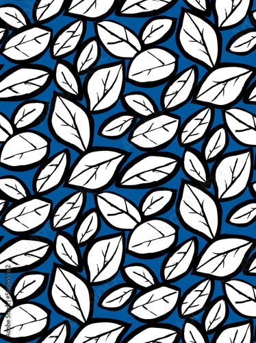 Seamless leaf pattern  floral print.
